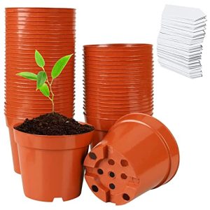 Pots de fleurs LANTERNE 60 pièces en plastique, pots de plantes 7,5CM