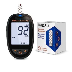 Monitor de glucosa en sangre Bluetooth FORA 6 en 1