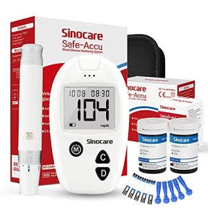 Medidor de glucosa en sangre sinocare Safe Accu, mg/dL, juego