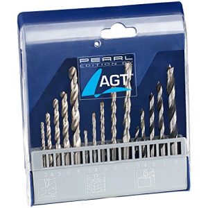 Drill set AGT concrete drill: 15 pieces. with HSS metal drill, wood