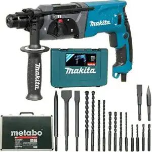 Bohrhammer makita hr2470 im koffer metabo bohrer