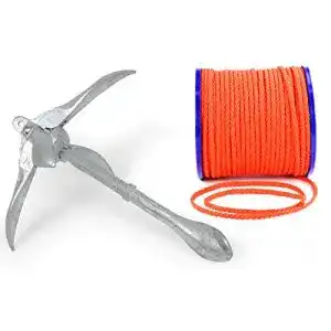 Bootsanker wellenshop klapp anker 32 kg ankerleine 15 m