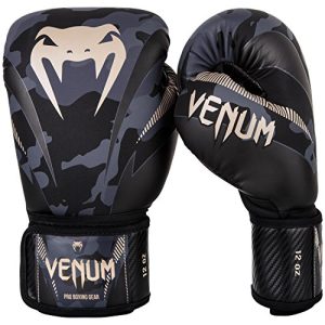 Luvas de boxe de impacto adulto unissex Venum, escuras