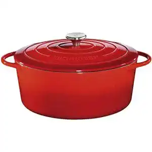Braeter kuechenprofi provence gusseisen mit deckel rot 40 cm