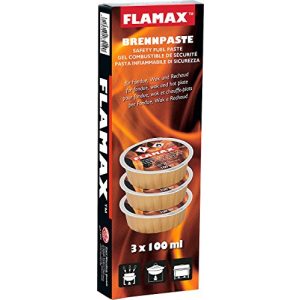 Flamax sikkerhetsdrivstoffpasta, sett med 3 (brenner)