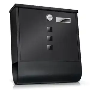 Briefkasten taega 2214 design anthrazit mit zeitungsfach