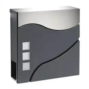 Briefkasten wiltec modernes design v28 anthrazit