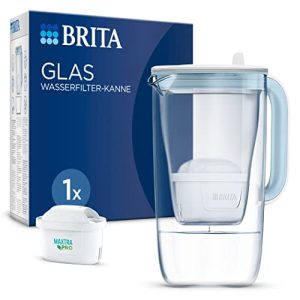 Filtro de água Brita Jarro com filtro de água de vidro Brita azul claro (2,5l)