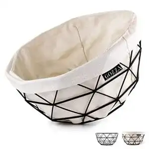 Brotkorb gozza 2 in 1 obstkorb mit canvas einlage