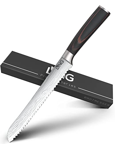 Kenyérvágó kés LNG Premium, 32cm, éles, rozsdamentes rozsdamentes acél