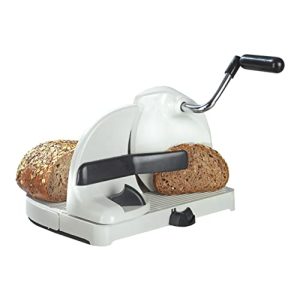 Bread cutting machine Maximex WENKO with hand crank, white