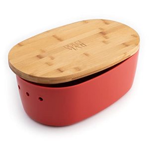 Pote de pão DOLCE MARE caixa de pão de bambu, linda caixa de pão