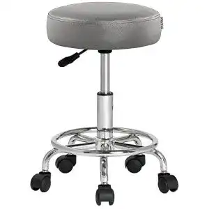 Buerohocker casaria rollhocker hoehenverstellbar 10cm polsterung