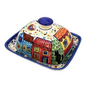Mantequillera Gall&Zick con tapa, cerámica de porcelana de colores