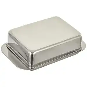 Butterdose weis 14257 edelstahl silber 15 x 9 4 x 4 2 cm