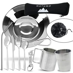 تجهيزات المطابخ للتخييم NATUMO ® أدوات المائدة والأواني الفخارية الخارجية