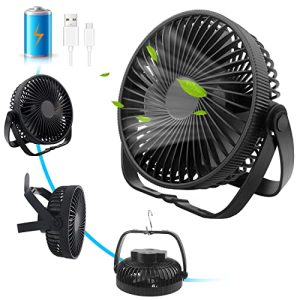 Camping fan Esvyit table fan USB quiet small with battery