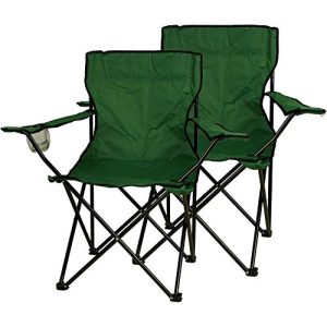 Set di 2 sedie da campeggio Nexos, sedia da pesca, sedia pieghevole