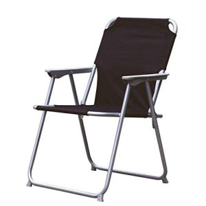 Chaise de camping Spetebo Piccolo – noir – chaise de jardin classique