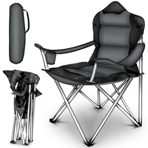 TRESKO kamp sandalyesi 150 kg'a kadar katlanabilir | Balıkçılık sandalyesi katlanır sandalye