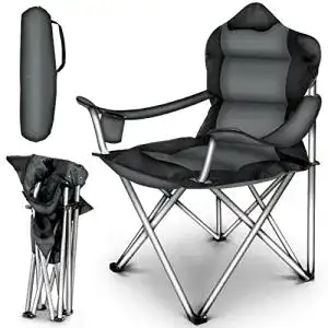 Campingstuhl tresko faltbar bis 150 kg angelstuhl faltstuhl