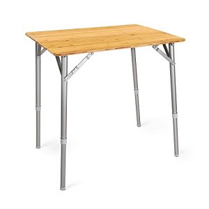 キャンプテーブル Navaris 竹製折りたたみテーブルは最大30kgまで耐えられます