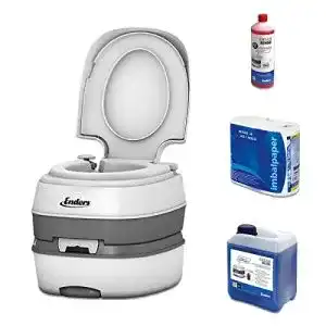 Campingtoilette enders starter set kleine outdoor inkl 25l