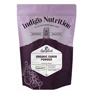 Carobpulver Indigo Herbs ekologiskt johannesbrödpulver 1kg