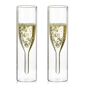 Bicchiere da champagne Bicchieri in cristallo massiccio a doppia parete Sziqiqi