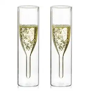 Champagnerglas sziqiqi massive doppelwandige kristallglaeser