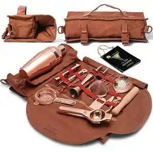 Cocktailmixer eligara cocktail shaker zubehoer set mit tasche