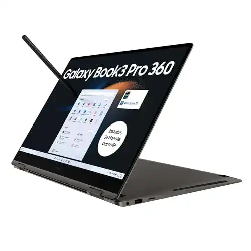 Samsung Galaxy Book3 Pro 360 Convertible Laptop mit 16 Zoll 3K Display