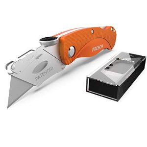 Kesici bıçak PRESCH halı bıçağı profesyonel, katlanabilir, metal