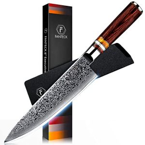 Damaszt kés F FANTECK 20cm, FANTECK éles, konyhai kés