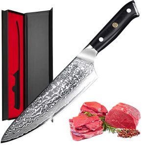 Damaskkniv SanCook kniv køkkenkniv kokkekniv 20cm
