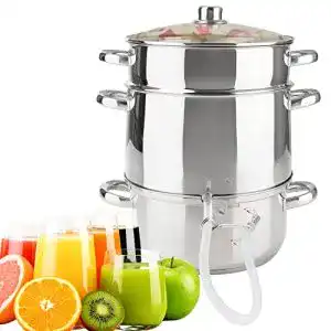 Dampfentsafter arebos 15 l edelstahl fuer alle herdarten