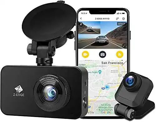 Z-Edge WiFi Dual Dashcam mit 2K Frontkamera und FHD Heckkamera