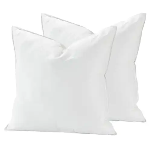Daunenkissen Puredown 2er Set, Kopfkissen 80x80cm mit 1000g Füllung