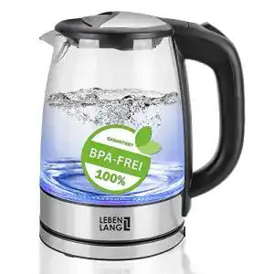 Design wasserkocher lebenlang elektrisch design glas