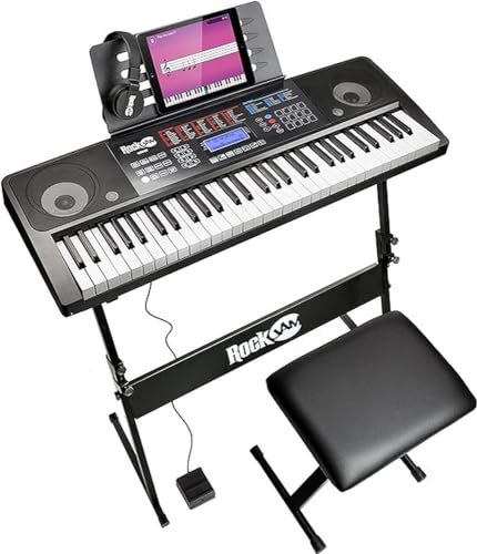 Digitalpiano RockJam 61 Key Touch Display Keyboard Piano Kit