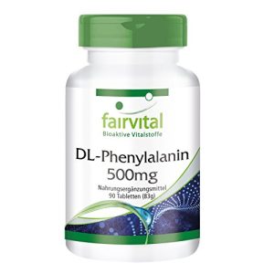 DL-Phénylalanine fairvital, 500 mg, comprimés DLPA HAUTE DOSE