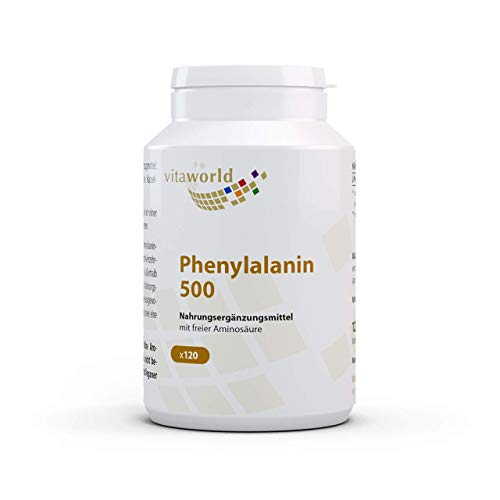 DL-Phenylalanine Vita World Phenylalanine 500mg 120 Vegi-kapsler