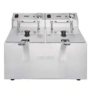 Doppelfritteuse buffalo fc259 mit timer 10l kapazitaet