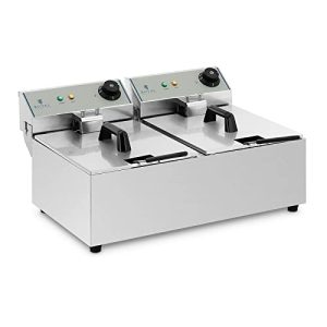 Double deep fryer Royal Catering deep fryer stainless steel double