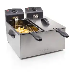Doppelfritteuse tristar edelstahl doppel fritteuse 6 liter