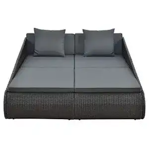 Doppelliege juskys polyrattan sonnenliege mykonos xxl outdoor