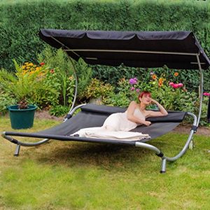 Double lounger Loywe sun lounger with roof for 2 people