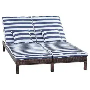 Doppelliege outsunny polyrattan sonnenliege gartenliege fuer 2