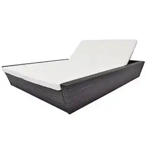 Doppelliege vidaxl sonnenliege auflage poly rattan gartenliege
