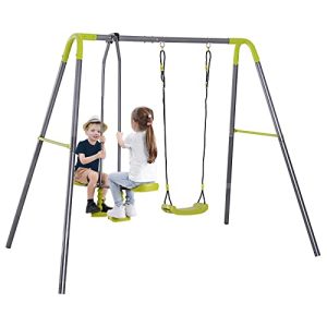 Double swing HOMCOM children's swing garden swing